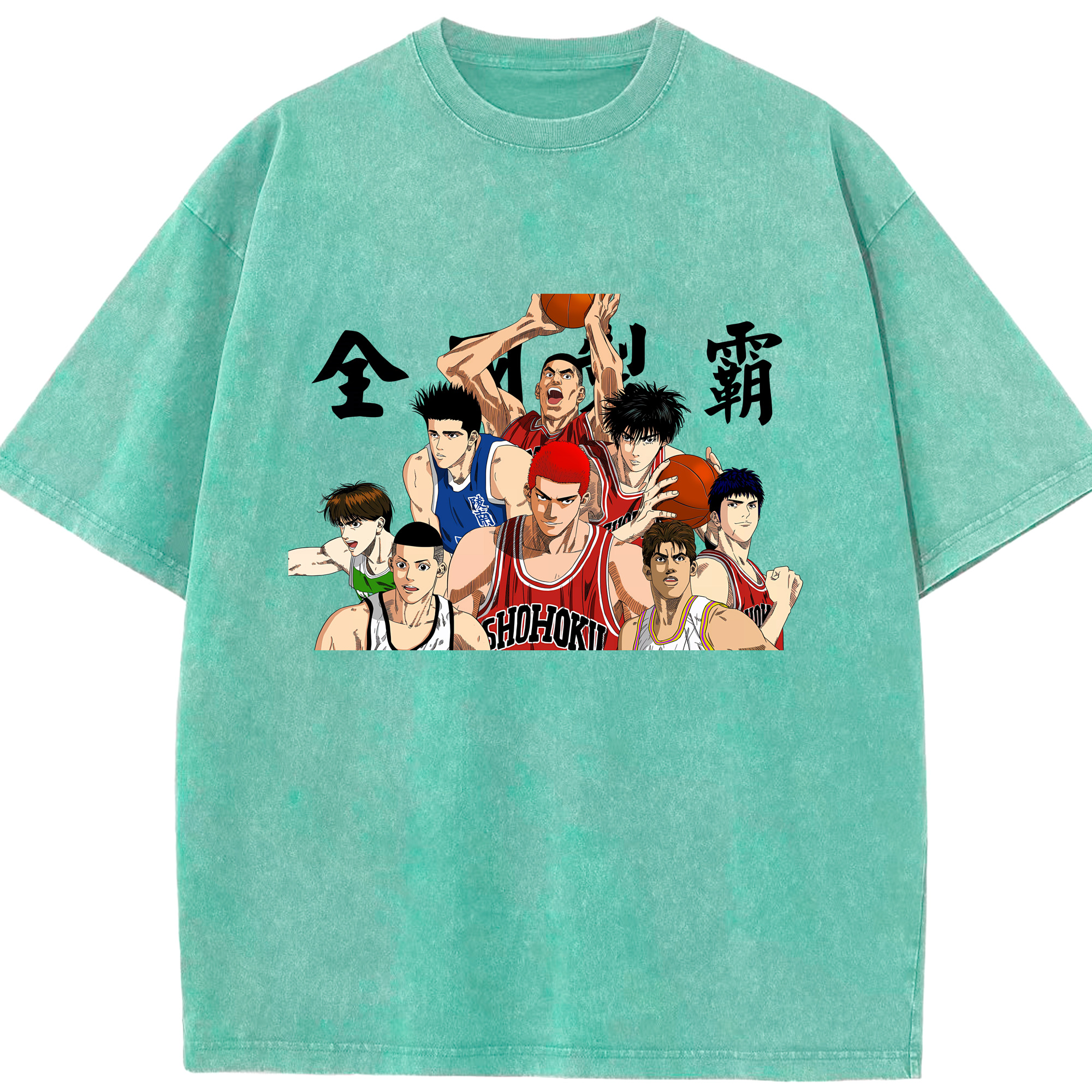 （画像用） SLAM DUNK／スラムダンク 綿100% ヴィンテージ風 半袖Tシャツ（フロントプリント）